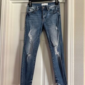 KanCan Blue Distressed Skinny Jeans